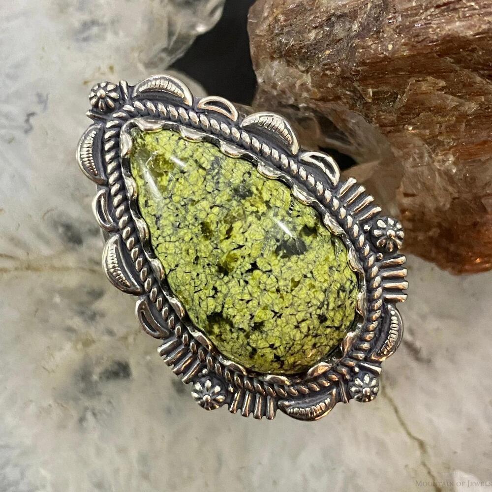 Carolyn Pollack Sterling Silver Pear Serpentine Decorated Ring For Women